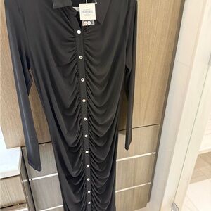 Elegant Black Long Sleeve Dress